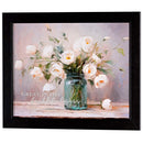 Dicksons Inspirational Christian Framed Wall Art 19 x 23 Inch Wood and Glass Floral Jar Great Is Faithfulness