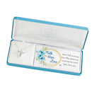 Dicksons Faith Hope Love Crystal 18 inch Silver Plated Women's Necklace in Jewelry Box