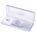 Dicksons Half A Heart Bereavement Silver Plated 24 Inch Stainless Steel Necklace In Ice Blue Presentation Box