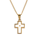 Dicksons 16 inch Dainty Minimalist Cross Necklace for Women Small 5/16 Silver-Tone Pendant on Elegant Keepsake Gift Box
