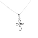 Dicksons Open Rounded Cross Silver Tone, 18 Inch, Plated Metal, Women's Everyday Necklace,