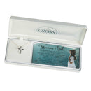 Dicksons Woman of God Beveled Cross 18 inch Silver Plated Women's Necklace in Jewelry Box