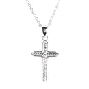 Dicksons Woman of God You Give Me Strength and Courage 18 inch Silver Plated Metal Women's Scroll Cross Pendant Necklace