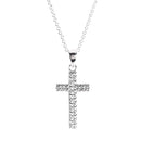Dicksons Woman of God You Give Me Strength and Courage 18 inch Silver Plated Metal Women's Box Scroll Cross Pendant Necklace