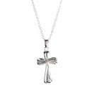 Dicksons Woman of God You Give Me Strength and Courage 18 inch Silver Plated Metal Women's Mobius Bud Cross Pendant Necklace