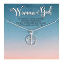 Dicksons Woman Of God Open Circle Cross Silver Plated 18 Inch Stainless Steel Necklace On Presentation Card