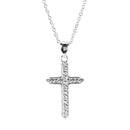Dicksons 18 inch Ornate Scrollwork Box Cross Necklace for Women Intricate Silver-Tone Filigree Pendant Elegant Faith Jewelry