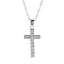 Dicksons 18 inch Elegant Sterling Silver Mobius Bud Cross Necklace Polished Ribbon Design Pendant Fluid Faith Jewelry