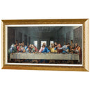 Dicksons Last Supper Ornate Gold 22 x 12 Wood and Glass Decorative Wall Plaque