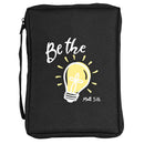 Dicksons Be The Light Black and Yellow Large 600 Denier Polyester Zipper Bible Cover With Handle