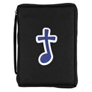 Dicksons Cross Music Note Black and Pink 9.5 x 6.75 Polyester Medium Soft Shell Women's Bible Cover Case