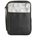 Dicksons Be Still Know I Am God Matte Black Large Print Vinyl Zippered Bible Cover with Handle