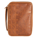 Dicksons Full Armor of God Camel Brown Large Print Vinyl Zippered Bible Cover with Handle