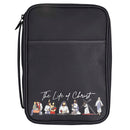 Dicksons The Life Of Christ Classic Black Large Vinyl Zipper Bible Cover With Handle