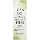 Dicksons I Can Do All This Encouraging Verse Leaf Design Decorative Green 6.1 x 2 Paper Bookmarks Pack of 12