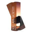 You are Worthy - Isaiah 41:10-6 x 2 Inch Brown Cardstock Bookmark Place Keeper; Pack of 12