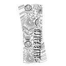Have Faith - Floral Design - 6 x 2 Inch Black and White Cardstock Bookmark Place Keeper; Pack of 12