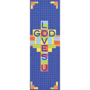Dicksons Inspirational Christian Bookmark for Books and Novels 2 x 6 Inch Paper Cross God Loves You Pack of 12