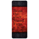 Dicksons Be On The Alert Stand Firm Red and Black 6.5 x 2.75 Paper Encouraging Durable Laminated Bookcard Bookmark, Pack of 12