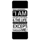 Dicksons I Am The Way The Truth and The Life Black and White 6.5 x 2.75 Paper Encouraging Durable Laminated Bookcard Bookmark, Pack of 12