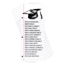 Grad Life is an Opportunity - Deuteronomy 20:4 Exodus 14:14-6.5 Inch Black and White Laminated Cardstock Bookmark Place Keeper; Pack of 12