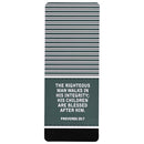Dicksons Inspirational Christian Bookcard Bookmark for Books and Novels 2.5 x 7 Inch Laminated Paper Righteous Man Walks in Integrity Pack of 12