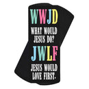 Dicksons WWJD Love First Rainbow Colors 2.5 x 6 Inch Paper Place Keeper Bookmark Pack of 12