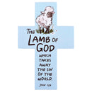 Dicksons Lamb Which Takes Away The Sin of The World Pale Blue 2.5 x 4 Paper Encouraging Durable Laminated Bookcard Bookmark, Pack of 12
