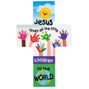 Dicksons Jesus Loves All The Little Children of The World Green and Purple 2.5 x 4 Paper Encouraging Durable Laminated Bookcard Bookmark, Pack of 12