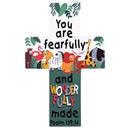 Dicksons You are Fearfully and Wonderfully Made Noah's Ark Themed Green and White 2.5 x 4 Paper Encouraging Durable Laminated Bookcard Bookmark, Pack of 12