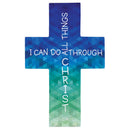 Dicksons I Can Do All Things Ombre Blue and Green 2.5 x 4 Paper Encouraging Durable Laminated Bookcard Bookmark, Pack of 12