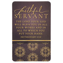 Dicksons Faithful Servant Brown Cross 4 x 2.5 Laminated Cardstock Bookmark Pack of 12