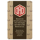 Dicksons Dad Blessed is He Who Gives Generously Laminated Brown 4 x 2.5 Paper Bookmark Pocket Card Place Keeper Pack of 12