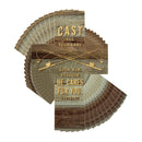 Dicksons Cast Your Cares Cross Brown Plank 4 inch Paper Pocket Card Bookmark Pack of 12