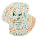 Dicksons Be Still and Know That I Am God Floral 4 inch Paper Pocket Card Bookmark Pack of 12