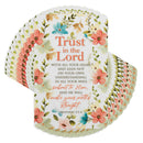 Dicksons Trust in The Lord Peach Floral 4 inch Paper Pocket Card Bookmark Pack of 12