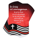 Dicksons Be Strong and Courageous Red and Black 4 Inch Paper Place Keeper Pocket Card Bookmark Pack of 12