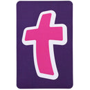 Dicksons Cross Themed So Loved The World So He Sent His One and Only Son Bright Purple and Pink 2.5 x 4 Paper Encouraging Durable Laminated Bookcard Bookmark, Pack of 12