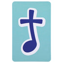 Dicksons Sing to Him Sing Praise to Him Music Note Sky Blue and Royal Blue 2.5 x 4 Paper Encouraging Durable Laminated Bookcard Bookmark, Pack of 12
