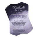Be Still and Know I Am God - Psalm 46:10-3.8 x 2.5 Inch Black/Grey Cardstock Pocketcard Bookmark; Pack of 12