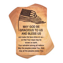 Patriotic May God Bless US - 3.8 x 2.5 Inch Golden Cardstock Pocketcard Bookmark; Pack of 12