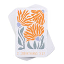 in Christ A New Creation - 2 Corinthians 5:17-3.8 x 2.5 Inch Orange and Grey Cardstock Pocketcard Bookmark; Pack of 12