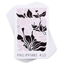 I Can Do All Things - Philippians 4:13-3.8 x 2.5 Inch Pink and Black Cardstock Pocketcard Bookmark; Pack of 12