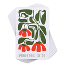 Many Women Do Noble Things - Proverbs 31:29-3.8 x 2.5 Inch Green and Red Cardstock Pocketcard Bookmark; Pack of 12