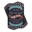 Dicksons for God So Loved John 3:16 4 x 2.5 Inch Black Brown and Teal Cardstock Paper Pocketcard Bookmark Set of 12