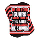 Dicksons Be On Your Guard 1 Corinthians 16:13 4 x 2.5 Inch Red White and Black Cardstock Paper Pocketcard Bookmark Set of 12