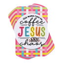 Dicksons Mama Runs on Coffee Jesus and Chaos 4 x 2.5 Inch Pink Cardstock Paper Pocketcard Bookmark Set of 12
