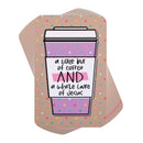 Dicksons Coffee and Whole Latte Jesus 4 x 2.5 Inch Brown Purple Cardstock Paper Pocketcard Bookmark Set of 12