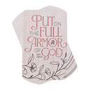 Dicksons Put On The Full Armor of God Ephesians 6:10-20 4 x 2.5 Inch Blush Pink Cardstock Paper Pocketcard Bookmark Set of 12