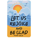 Dicksons Inspirational Christian Pocketcard Bookmark for Books and Novels 2.5 x 3.75 Inch Paper Let Us Rejoice Pack of 12
